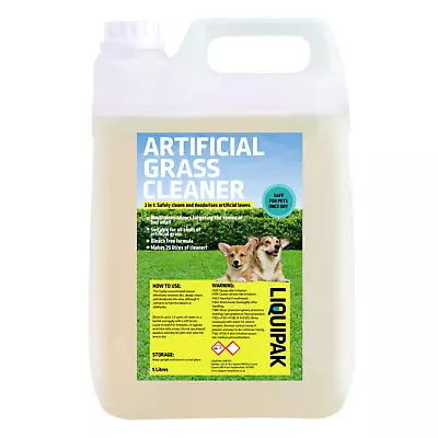 Artificial Grass Cleaner 5L – Safe Astro Turf Garden Lawn Pet Smell Deodoriser • £11.99