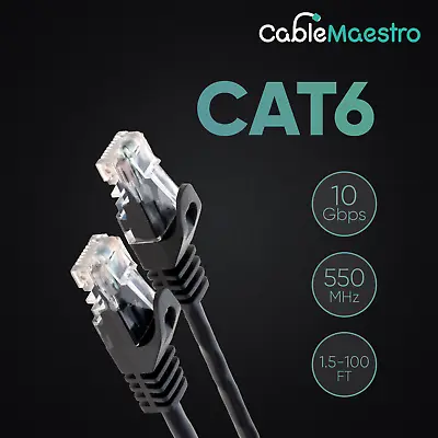 $3.49 • Buy CAT6 Patch LAN Network Cable RJ45 Ethernet Modem Internet Cord 1.5-50FT Lot