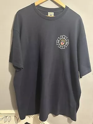 FDNY Vintage T-shirt LEE Apparel Heavy Cotton 2xl 1990s! Y2K • £29.99