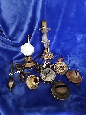 Various Antique/ Vintage Kerosene Oil Lamp Wick Adjusters & Other Lamp Parts    • $10