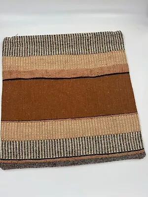 New West Elm Bold Center Mixed Stripe  20  Square  Pillow Cover Terracotta • $32