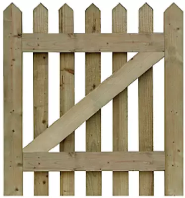 Garden Cottage Picket Gate Wooden Side Gate Front Gate Palisade Pickett • £68.75