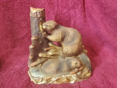Cyrus Noble Original Beaver And Kit Empty Whiskey Decanter 1977 Haas Brothers • $23.93