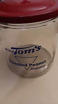 Toms Toasted Peanuts Glass Jar W/metal Lid Vintage Style General Store Like • $10.50