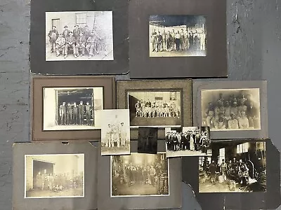 Lot Of 12 Antique Early Workwear Occupational Cabinet Cards And RPPC Photographs • $450