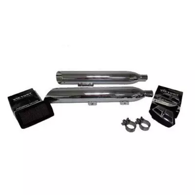 New OEM Victory Motorcycle Stage One Chrome Slip-on Exhaust System - 2876655 • $549.99