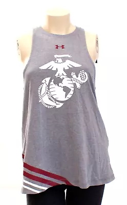 Under Armour Gray Marine Corps Racer Back Tank Women's M  NWT • $49.99