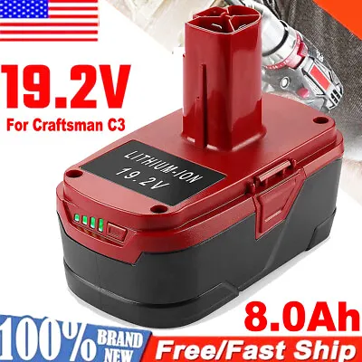 8.0Ah For CRAFTSMAN 19.2 VOLT C3 LITHIUM DIEHARD BATTERY PACK 11376 PP2011 11375 • $29.89