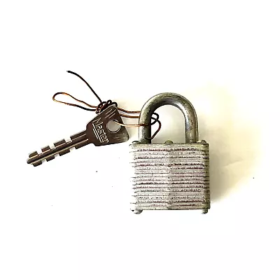 Vintage Miniature Master Lock Co.Padlock With Key No 10 WORKING • $5.98