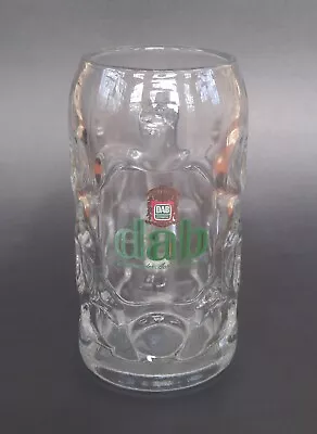 Vintage German Dortmunder Actien-Brauerei DAB 1 Liter Glass Beer Mug • $25