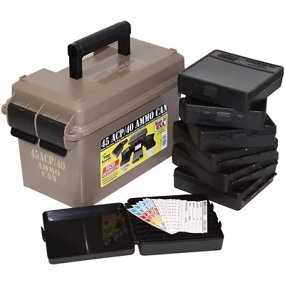 MTM 45 ACP Ammo Can For 700 Rd.  Includes 7 Each P-100-45's Dark Earth • $49.19