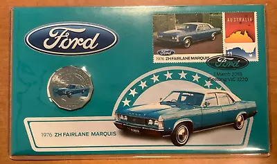 $12 • Buy 2018 1976 Ford ZH Fairlane Marquis Stamp And Coin Cover PNC.