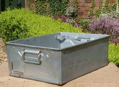 Galvanised Metal Planter Trough Pot Vintage Garden • £22.99