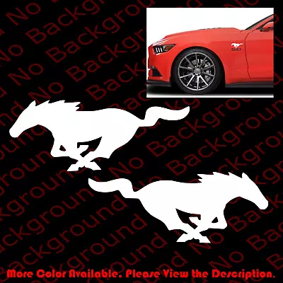 ONE PAIR X PONY MUSTANG Running Horse Car Window/Phone Decal Die Cut FD005 • $4.25