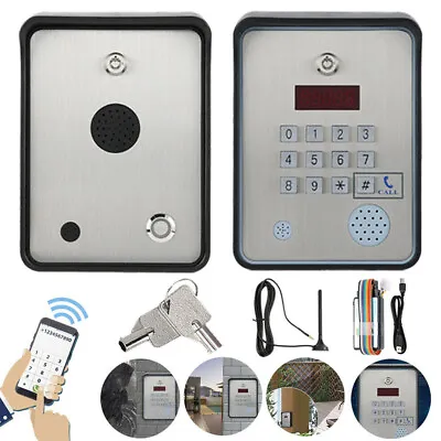 £135.84 • Buy GSM Audio Intercom For Single House Door Gate Door Access Entry Control System