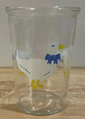 Vintage 4” Bama Jelly Juice Jar Duck Geese Blue Bows • $3.99