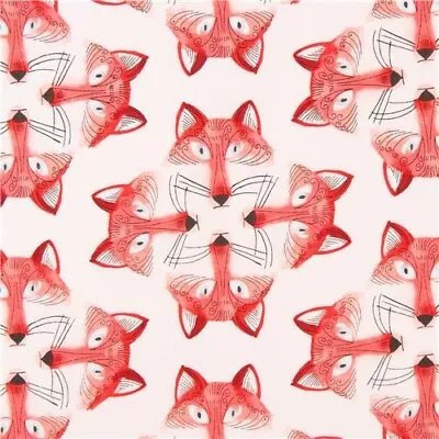 Michael Miller Out Foxed Foxes On White 100% Cotton Fat Quarter • £2