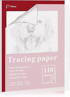 110 Sheets 9 X12  Translucent Vellum Tracing Paper Pad For Sketching & Drawing • $13.21