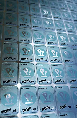 6x POP! OS Linux PC Computer Desktop Laptop Chrome Badge Decal Vinyl Sticker • £3.29