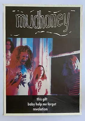 Original 1989 / 1990 Mudhoney Promotional Poster 24” X 33” Europe UK Self Titled • $150