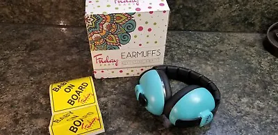 $15.99 • Buy Friday Baby Turquoise Baby Ear Muffs IOB