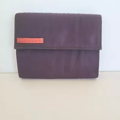 PRADA Vintage Tessuto Chic Purple Nylon Logo Wallet Medium Trifold Card Bill  • $120