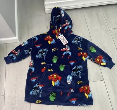 M&S Velour Oversized Boys Marvel Hoodie 5-6 Years  Brand New With Tags Very Soft • £9.99