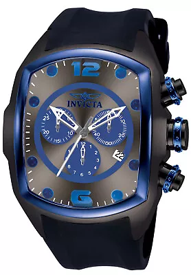 Invicta Men's 10066 Lupah Quartz Chronograph Blue Gunmetal Dial Watch • $142.70