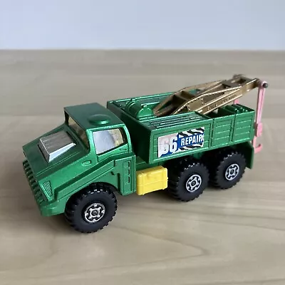 Matchbox BATTLE KINGS K-14 / K-110 Military Army Recovery Vehicle Metallic Green • £10