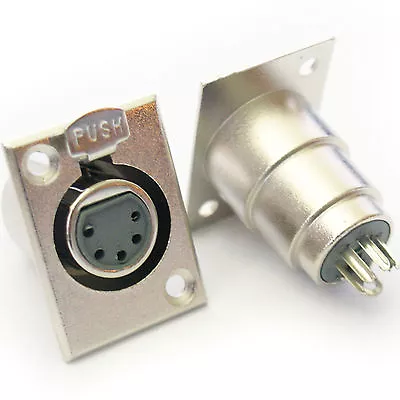 XLR 5 Pin Pole Female Solder Connector Chassis Patch Panel Mount Module Socket • £4.99