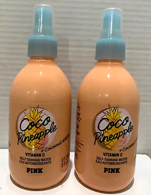 VICTORIA'S SECRET PINK COCO PINEAPPLE SELF TANNING WATER Lot Of 2 8.oz • $34.99