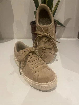 $34.95 • Buy Women's PUMA 'Platform Trace Suede Sz 9 US Shoes Beige Suede