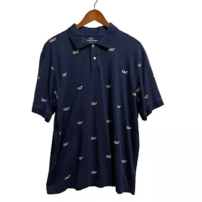 Vineyard Vines Polo Mens XL USA Whales All Over Print Pima Cotton Shirt • $24.99