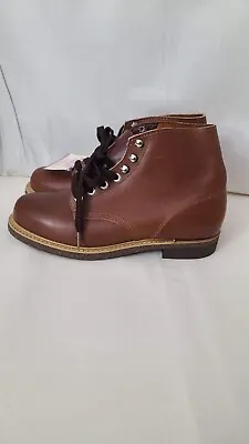 Brand New With Tag Made In USA Women’s Shoes Brown Lace Up  Boots • $99