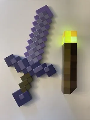 Minecraft Light Up Torch And Purple Sword • $18.73