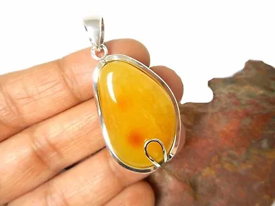 Butterscotch  AMBER  Sterling  Silver  925  Gemstone  PENDANT   -  Gift Boxed! • £69