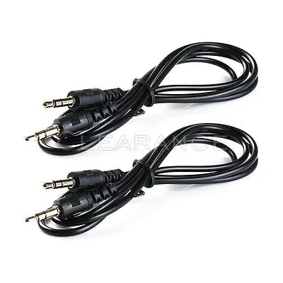 2pcs 3FT 3.5mm Auxiliary Aux Male To Male Stereo Audio Cable Cord IPod Car MP3 • £6.37