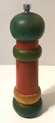 Olde Thompson Colored Wood Wooden Pepper Shaker Vtg USA Works • $11.19