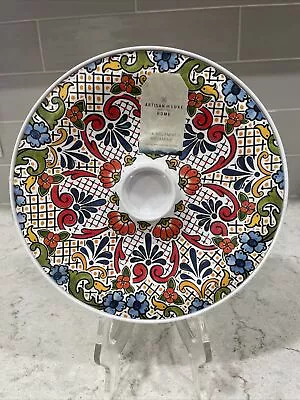 SPANISH MOSAIC 9” TORTILLA Keeper Warmer Melamine Serving Tray Bowl W/ Lid • $24.99