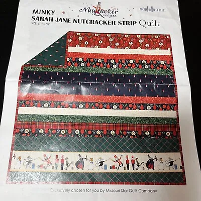 Sarah Jane Minky Nutracker Strip Love Quilt Kit Michael Miller 58'' X 58'' • $39.99