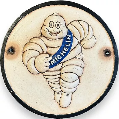 Vintage Michelin Tire Man Oil Gas Advertising Cast Iron Sign Garage Man Cave Bar • $59.99