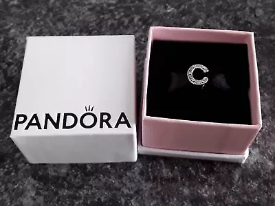 Pandora Silver  Letter    ' C '  Charm With Box     797457 • £15