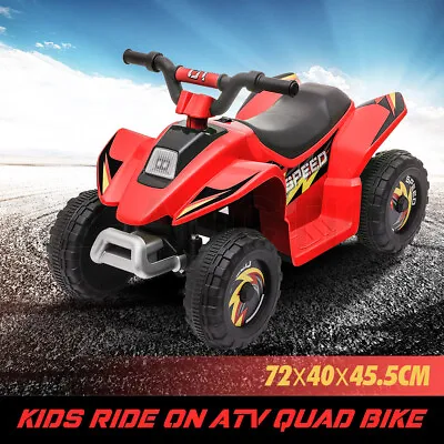 Kids Electric Ride On ATV Quad Bike 4 Wheeler Toy Car Rechargeable Battery Red • $89.95