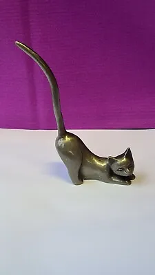 Adorable Pewter Cat Ornament - Crouching Cat • £9.99
