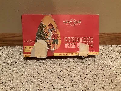 $6 • Buy Vintage Happy Time Christmas Tree Lights/ 7 Lights