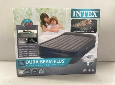 INTEX DURA-BEAM PLUS AIR BED 1.52m X 2.03m X 42cm • £45