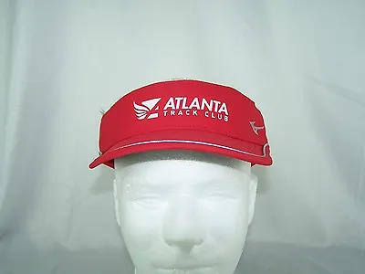 Atlanta Track Club Member Mizuno Adjustable Red Visor Running Golf Moisture Mgt • $20