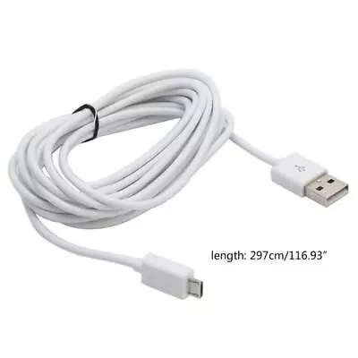 $6.42 • Buy Long 3 Meter Micro USB Charge Charging Power Cable For PS4 Controllers