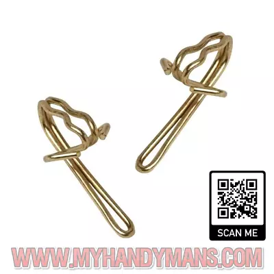 Swish Brass Curtain Hooks New Solid Metal Steel Header Tape Pencil Pleat Rails • £3.50