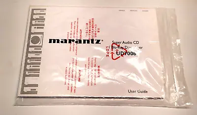 User Guide Manual Instructions For Marantz Super Audio CD Blu-Ray Player UD7006 • $29.99